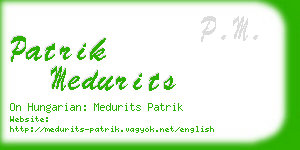 patrik medurits business card